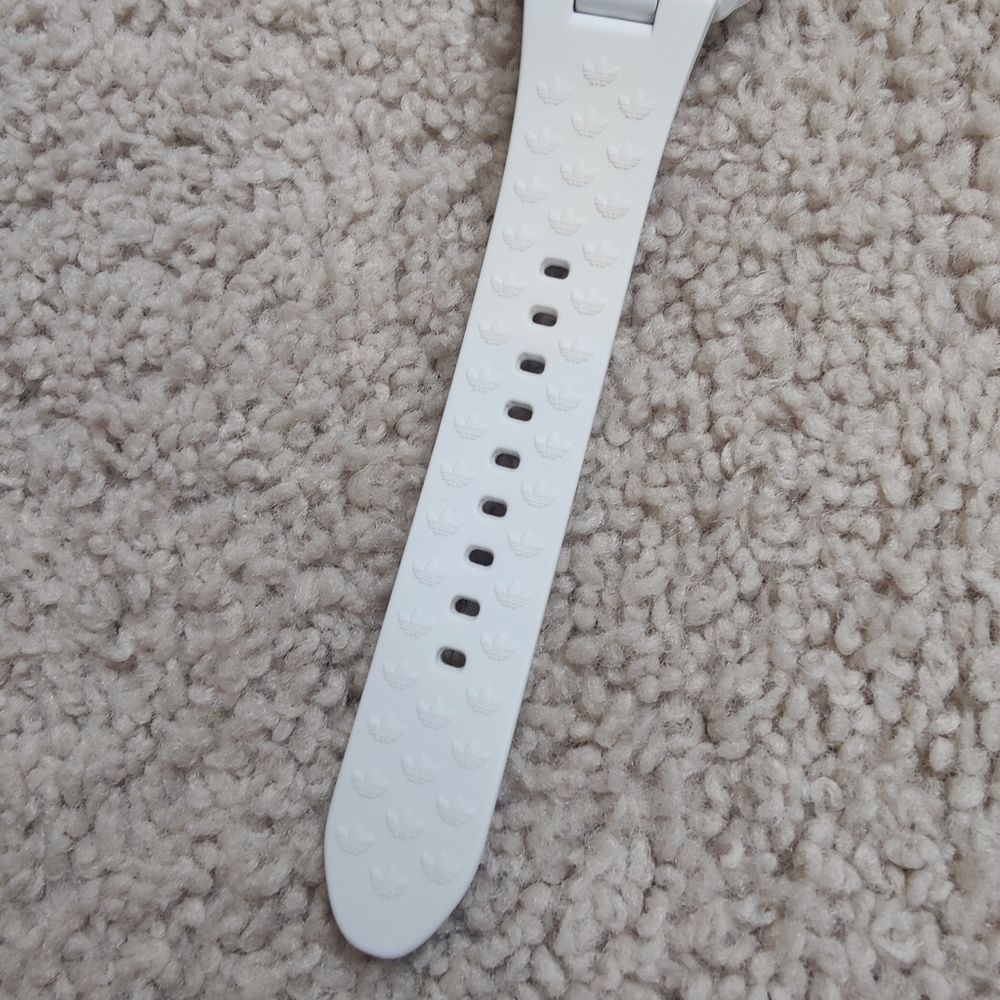 White Adidas Silicone Watch with Original Logo - Picture 7 of 9